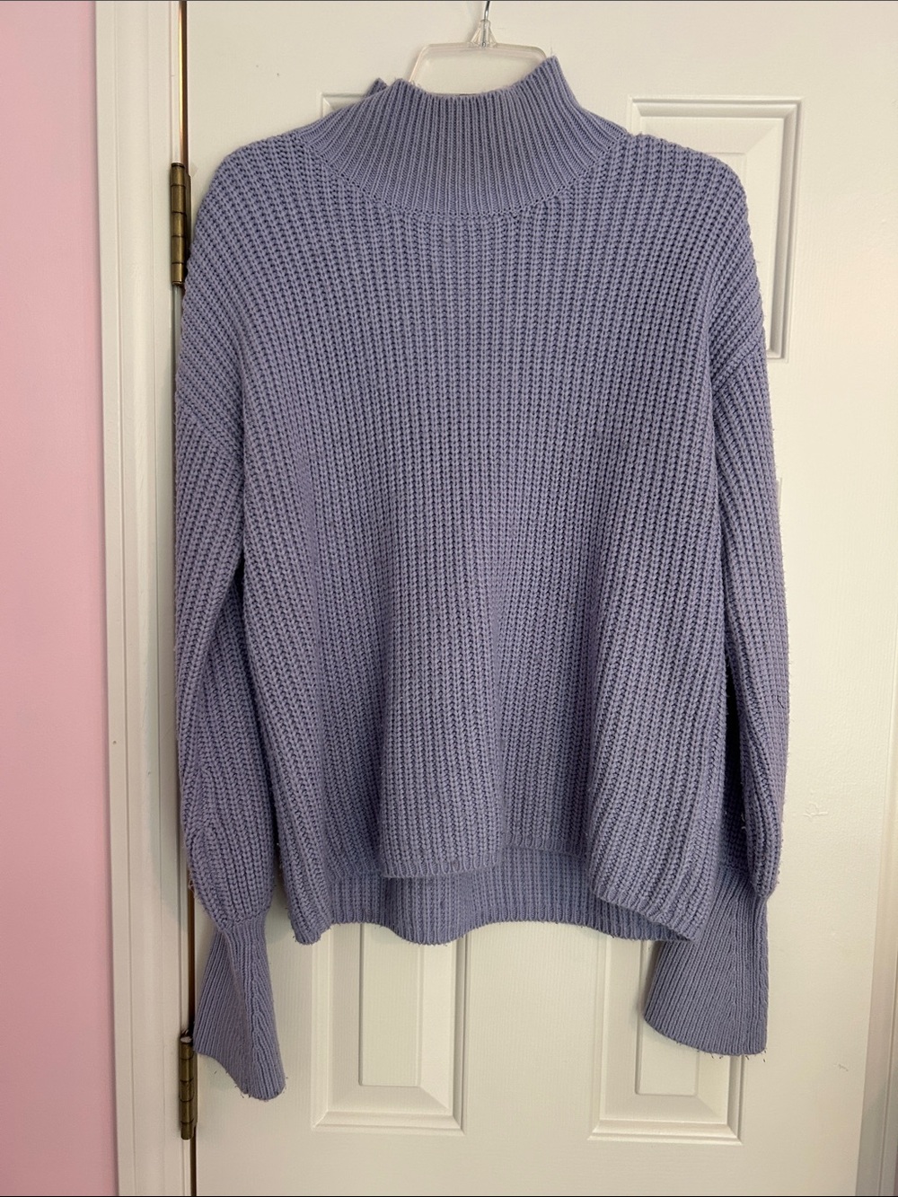 Somedays Lovin Light Purple Mock Neck Sweater